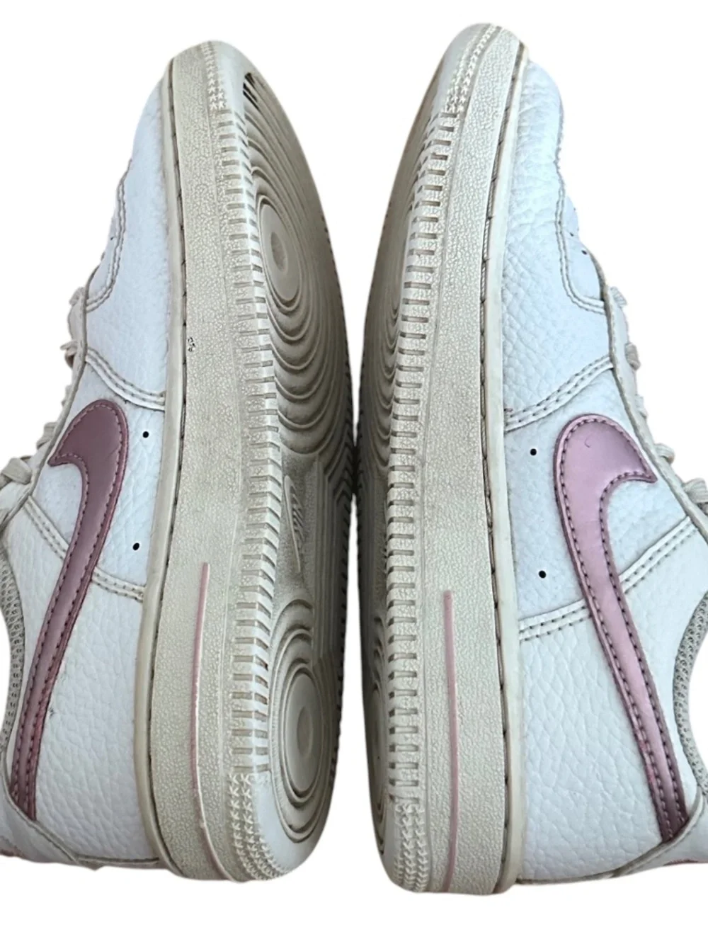 Nike Air Force 1 Shoes Sneakers Girls Sz 13 C White Pink Lo-Top Glaze